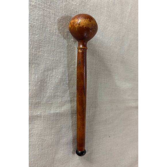 Vintage Brass Table Gong w/ Wooden Mallet – Ornate Painted Décor, No Sound - Picture 8 of 9